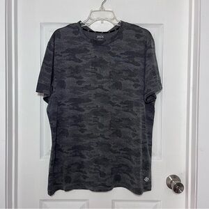 ZELOS Men's Dark Gray Camo Athletic Tee
